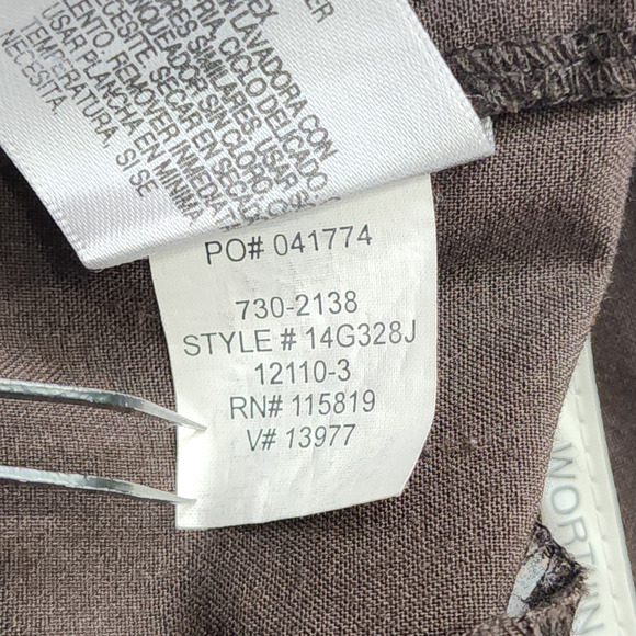 Worthington Pants Womens Size 2P PETITE Brown Modern Fit Trouser Leg Stretch - Picture 9 of 14